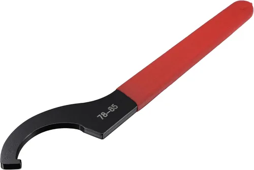 Miniatura 5 de uxcell Llave inglesa de gancho C portabrocas para tuerca redonda de 1.496-1.654 in, con mango antideslizante rojo