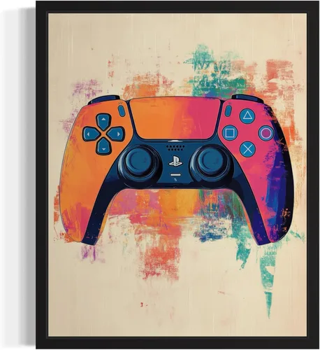 Póster de Arte Pop de Control de Videojuegos, Arte de Pared Vintage Retro Pinturas Decorativas Obra de Arte Clásica para Decoraciones de Dormitorio