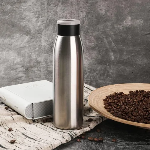 Miniatura 7 de Life's Easy Botella de agua aislada de acero inoxidable, termo al vacío para bebidas frías y calientes, a prueba de fugas, botella deportiva