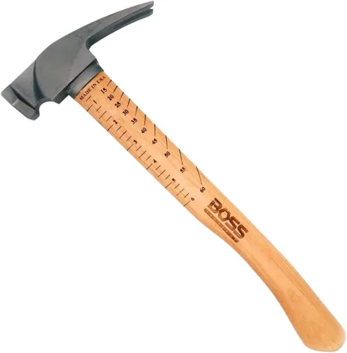 Miniatura 13 de Boss Hammer Martillo de titanio Ti64 de grado de construcción de 12 onzas – Mango de nogal Tennessee – Cuadrado de encuadre, diseño de garra