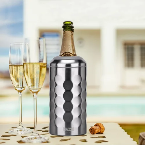 Miniatura 7 de Enfriador de Vino para Una Sola Botella de Acero Inoxidable, Enfriador sin Hielo, Botella de Vino Aislada, Mantiene el Vino Frío hasta 6 Horas, Se