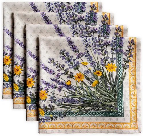 Miniatura 127 de Maison d' Hermine Happy Florals - Juego de 4 servilletas 100% algodón suave y cómodo perfectas para cenas familiares, bodas, fiestas de cóctel, 063