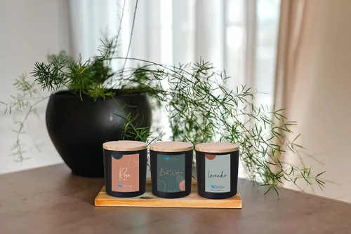 Miniatura 5 de SoftOwl Kit de fabricación de velas de soja premium, edición negra, juego completo, cera de soja, tarros y latas grandes de 7 onzas, 7 aromas Kit