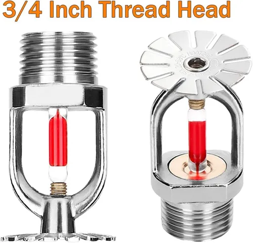 Cabezal de rociador de incendios de 3/4 pulgadas, tipo colgante de 155 grados, de respuesta rápida, rociador de agua de 154.4 °F, cabezales de
