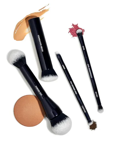 Miniatura 5 de Lune+Aster Eye Definer Duo Brush Brocha de maquillaje de ojos de doble punta para aplicar delineador de ojos, mezcla sombra de ojos. Fabricado