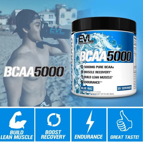 Miniatura 6 de Evlution BCAAs - Polvo de aminoácidos BCAA - Suplemento en polvo BCAA para recuperación después del entrenamiento, bebida de recuperación y energía