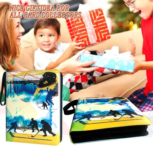 Miniatura 7 de Carpeta de tarjetas de hockey con 900 bolsillos, soporte para tarjetas coleccionables con 50 fundas extraíbles para 900 tarjetas deportivas, álbum