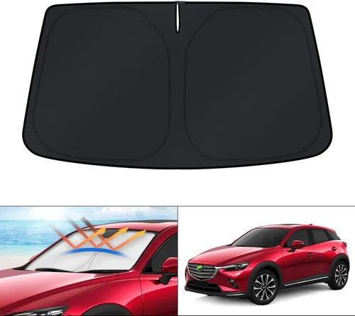 Miniatura 253 de KUST - Parasol plegable para parabrisas para Ford Ranger, accesorios 2019-2025 2026, parasol personalizado para ventana, protector solar plegable