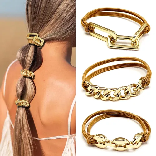 Pulseras para el cabello, bonita pulsera elástica de nailon con colas de caballo para mujeres y niñas, soportes decorativos para cola de caballo con