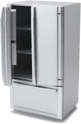 Miniatura 10 de Casa de muñecas en miniatura Nevera 1:12 Accesorios de decoración de muebles Mini refrigerador Cocina Sala de estar Escena Modelo Adornos