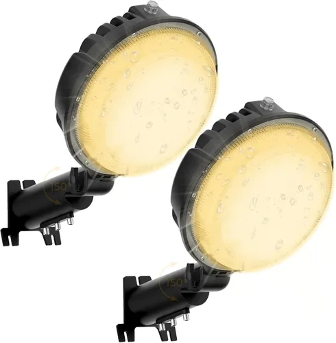 Miniatura 12 de toberich Paquete de 2 luces LED de granero, 150 W, 20000 lúmenes, luces de área de patio del atardecer al amanecer, iluminación al aire libre