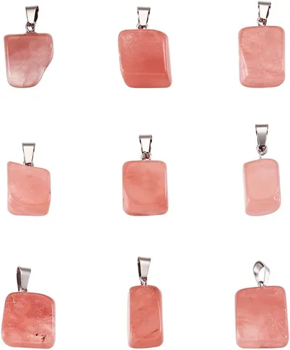 Miniatura 28 de Beadthoven - 24 dijes de piedras preciosas irregulares naturales, piedras curativas mixtas, chakras, reiki, pepita, piedras preciosas para hacer