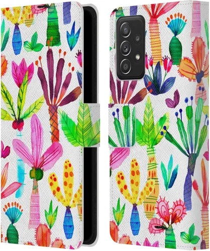 Miniatura 8 de Head Case Designs Officially Licensed Ninola Brushstrokes Black Summer Patterns Leather Wallet Case Compatible with Samsung Galaxy A53 5G (2022)
