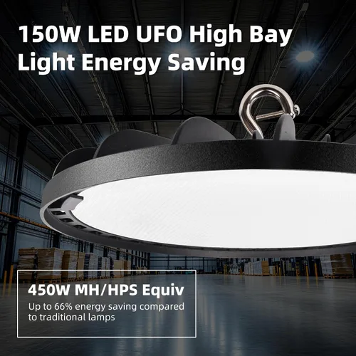 Miniatura 3 de 150W Luz LED UFO de Alta Bahía, 20250lm 5000K Luz LED UFO de Alta Bahía para Tienda [Equivalencia 450W MH/HPS] 100-277V IP65 Iluminación Comercial