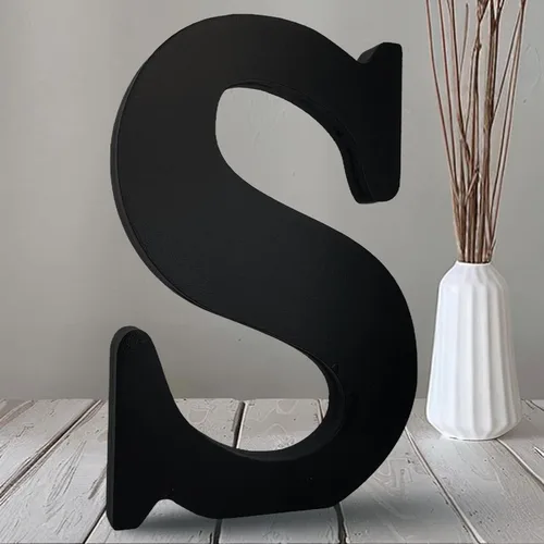 AOCEAN Letras de madera negra de 10 pulgadas, letras de madera sin terminar para Halloween, letras decorativas de pie en rodajas, decoración de