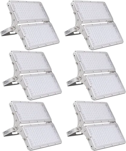 Miniatura 19 de papasbox Luz de inundación LED de 100 W para exteriores, luces de seguridad para exteriores de 8000 lúmenes, luces LED blancas cálidas de 3000 K