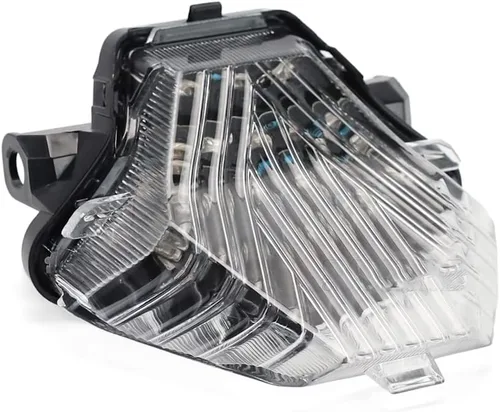 Para MT-07 FZ-07 14-17 MT-25 MT-03 YZF R3 R25 2014-2021 Luz trasera LED integrada Indicador de freno de señal de giro para motocicleta (transparente)