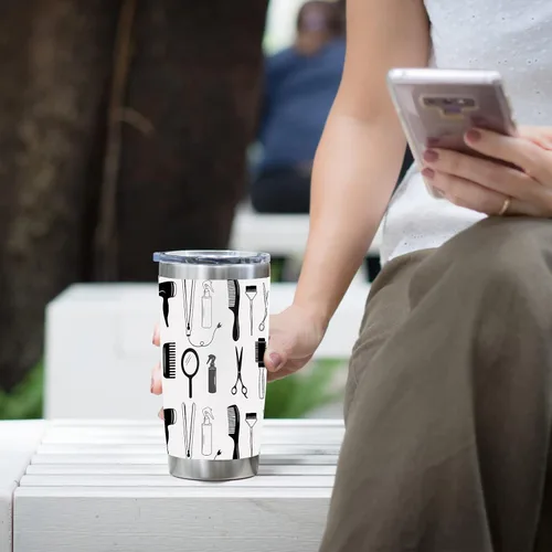 Miniatura 3 de NVJUI JUFOPL Hairstylist - Vaso de 20 onzas con tapa, regalos divertidos para peluquería, regalos para estilistas para hombres y mujeres, taza
