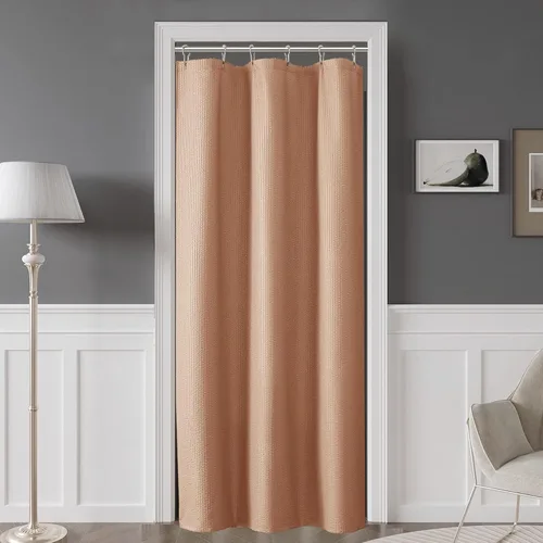 Miniatura 42 de OVZME Berry - Cortina de ducha extralarga verde de 96 pulgadas, cortina de baño de tela con textura en relieve 3D, cortina de baño grande para Verde