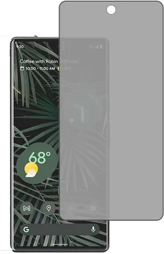Protector de pantalla de vidrio de privacidad para Google Pixel 6 Pro, 2 unidades, color negro, protector de pantalla de vidrio templado, protector