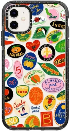 Miniatura 71 de CASETiFY Impact - Funda para iPhone 11 - Flower Power Retro - Negro Transparente