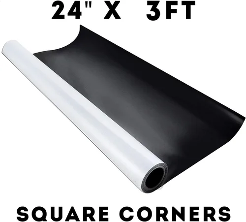 Miniatura 2 de Rollo de hojas magnéticas en blanco de 24 pulgadas de ancho, superficie de vinilo blanco flexible de 0.30 mil, imprimible, segura en vehículos, se