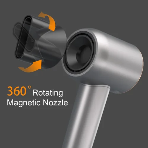 Miniatura 5 de Secador de pelo – 110000 RPM de alta velocidad sin escobillas motor negativo secador de soplado iónico negativo para secado rápido, secador de pelo