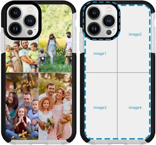 Miniatura 10 de Funda de teléfono personalizada para iPhone 14 Pro Max personalizada con collage de múltiples imágenes, resistente a los golpes, funda protectora