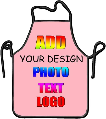 Miniatura 15 de NALAHOME Delantales personalizados para hombres y mujeres delantales personalizados con logotipo de texto fotográfico Negro