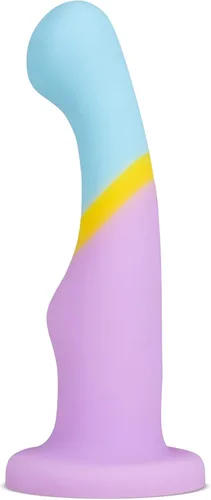 Miniatura 2 de Blush Avant D14 - Consolador curvo de corazón de oro de 6 pulgadas ~ Pene de silicona ultra suave para punto G y P ~ Arnés de ventosa compatible
