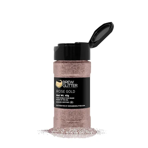 Miniatura 20 de Brillo de cerveza rosa comestible para bebidas, cócteles, cerveza, purpurina y bebidas Certificado Kosher y Halal 100% comestible y de grado