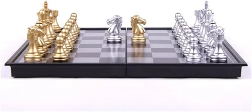 Miniatura 2 de Ajedrez Viajero con Color Oro y Plata,3810A