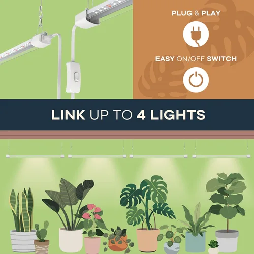 Miniatura 3 de Luz LED de crecimiento de 4 pies, espectro completo, compacta, luminaria enlazable para invernadero de interior, plántulas de plantas todo el año