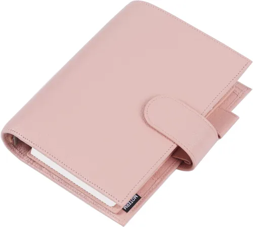 Miniatura 15 de Moterm Personal Luxe - Planificador de anillos – Organizador de carpeta de cuero genuino (Pebble-Mustard, anillo de 1.181 in)
