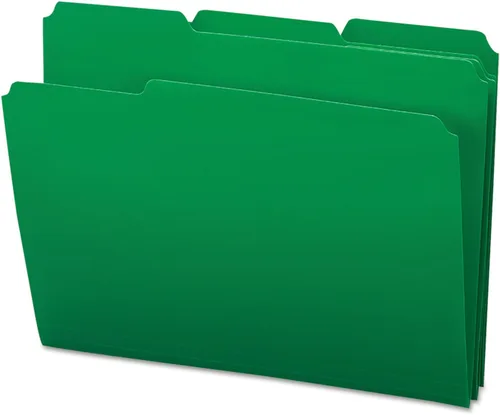 Smead Carpeta de Archivo de Polímero, Pestaña de Corte 1/3, Tamaño Carta, Verde, 24 por Caja (10502)