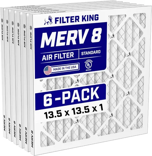 Miniatura 80 de Filter King Filtro de aire 6x12.25x1 Paquete de 6 Filtros plisados MERV 8 HVAC para horno A/C HECHO EN EE. UU. Tamaño real: 6 x 12.25 x .75