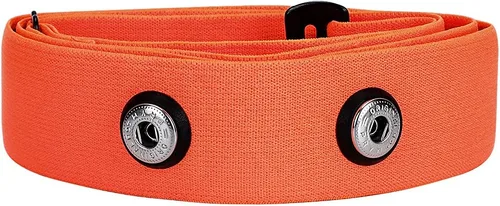 Correa de pecho para monitor de frecuencia cardíaca para Polar H7 H1 Wahoo Tickr Garmin (negro naranja, estándar)