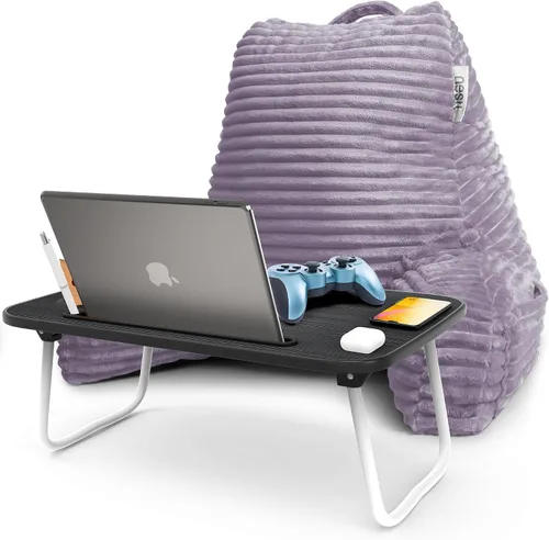 Miniatura 50 de Nestl Almohada de lectura para niños y adolescentes con espuma viscoelástica triturada, almohadas de respaldo de felpa de corte lujoso para leer