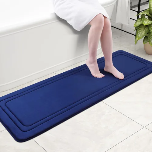 Miniatura 18 de Grandaily Alfombra de baño de espuma viscoelástica de 24 x 16 pulgadas, ultrasuave, antideslizante y absorbente, lavable a máquina, cómoda alfombra