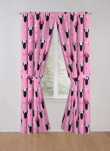 Miniatura 6 de Jay Franco Disney Minnie Mouse Hearts N Love - Cortinas de 84 pulgadas, hermosa decoración de habitación y fácil de instalar, las cortinas incluyen