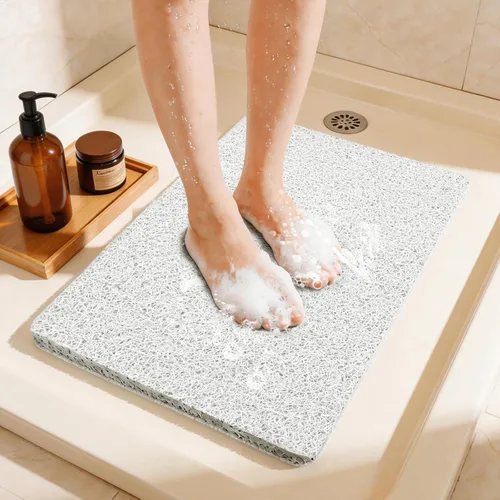 Miniatura 26 de Joyhalo Tapete de ducha antideslizante, de secado rápido, para ducha, bañera, baño, hogar, 24 x 24 pulgadas, color aguamarina