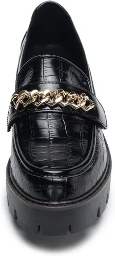 Miniatura 4 de Women's Loafers Slip Ons Replaceable Straps Chunky Platform Lug Sole Loafers Women Shoes Work Driving
