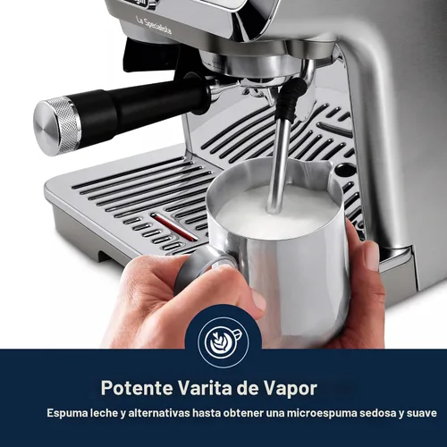 Miniatura 5 de De'Longhi La Specialista Arte Evo - Máquina de café espresso compacta con molinillo, varita de vapor de leche, espumador y herramientas