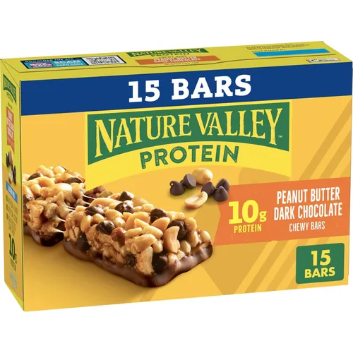 Nature Valley Barras de granola, chocolate amargo con mantequilla de maní, sin gluten, 21.3 oz