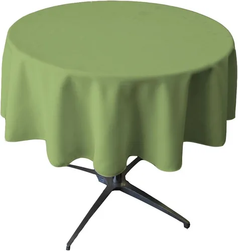 Miniatura 19 de LA Linen - Mantel redondo lavable de popelina de poliéster, resistente a manchas y arrugas, 51", mantel de tela para comedor, cocina, fiesta, Negro
