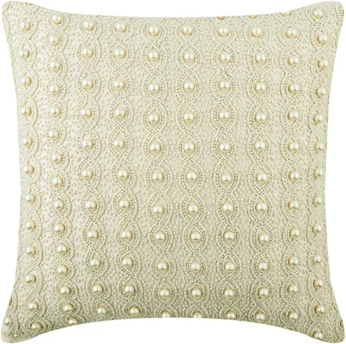 Miniatura 13 de The HomeCentric Funda de almohada color crema para sofá, funda de almohada moderna de 12 x 12 pulgadas, funda de almohada cuadrada de satén, funda