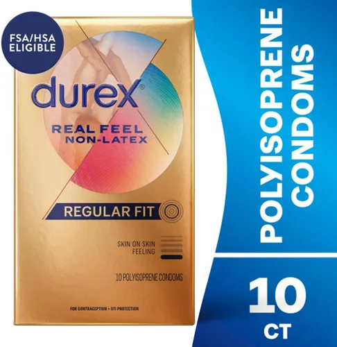 Miniatura 3 de Preservativos Durex sin látex para el sexo, condones lubricados sin látex Durex Avanti Bare Real Feel para hombres con sensación natural de piel