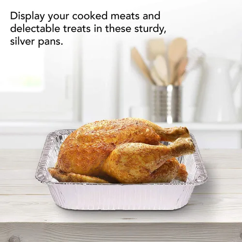 Miniatura 5 de Stock Your Home Sartenes de aluminio de 9 x 13 (paquete de 20) – Bandeja de papel de aluminio desechable y reciclable – Sartenes profundas de mesa