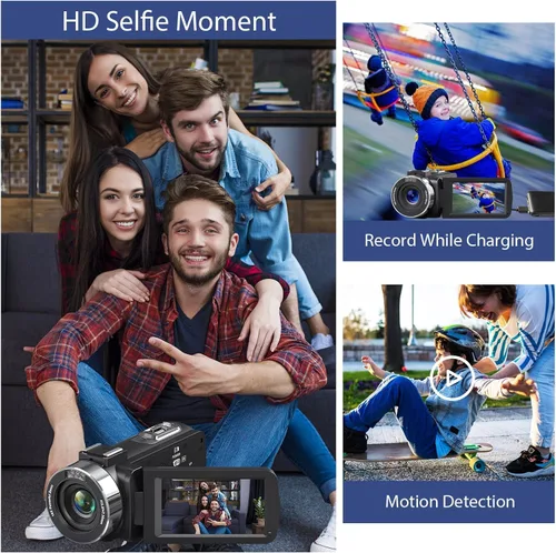 Miniatura 4 de Ultra 4K 80MP Camcorder Video Camera Vlogging Camera for YouTube IR Night Vision Camera 18X Digital Zoom 3.0 IPS Screen Video Recorder with 32GB SD