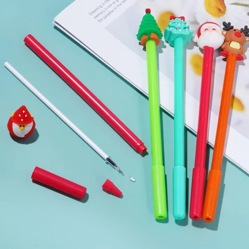 Miniatura 4 de jiebor 20 bolígrafos de tinta de gel de Navidad a granel con tinta negra para mujeres, suministros de oficina